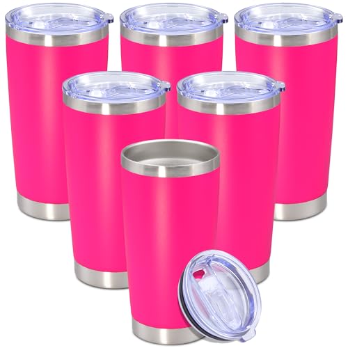 20 oz Tumbler Insulated Tumblers Stainless Steel Coffee Mug (Hot Pink)