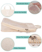 6 Set Space Saving Compression Packing Cubes Lightweight Packing Cube Begie (Beige / 6 Pcs(XL,L,M*2,S,laundry bag))
