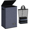 90L Laundry Hamper with Lid (Navy Blue / 90L)