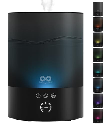 2.5L Ultrasonic Humidifier for Bedroom (Black)