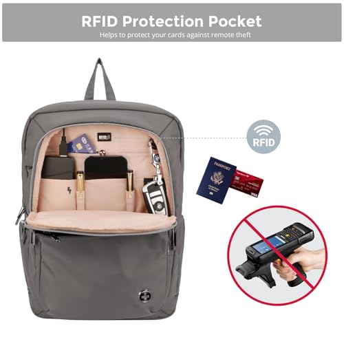 Design Laptop Backpack for Women (Grey)