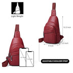 Sling Bag Crossbody Bags (Deep Red)