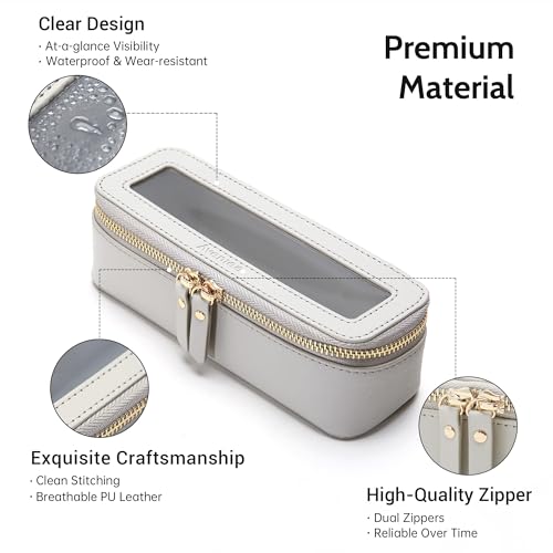 Clear Makeup Brush Bag (Grey / Slim Elegance)