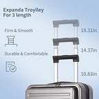 20 Inch Carry On Luggage with Front Pocket (Dark Gray / 20 Inch with Front Pocket)
