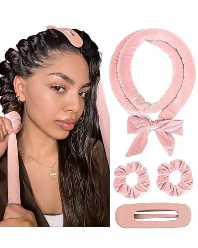 Heatless Hair Curler (Pink)