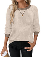 Winter Clothing for Women Fall Cute Sweaters 2026 Plus Size Women Blouses Casual Tunic Tops To Wear with Leggings Trendy Soft Comfy Khaki 2XL (XX-Large / 04-apricot)
