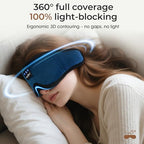 3D Sleep Headphones Bluetooth 5.4 Sleep Mask with HD Speakers (Ocean Blue)