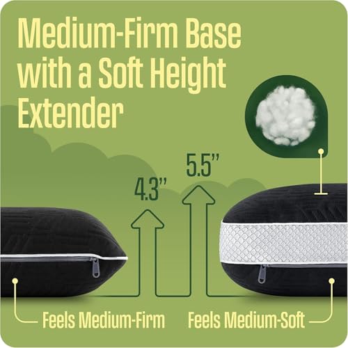 Camping Pillow (Black / Adults Height 5.5")