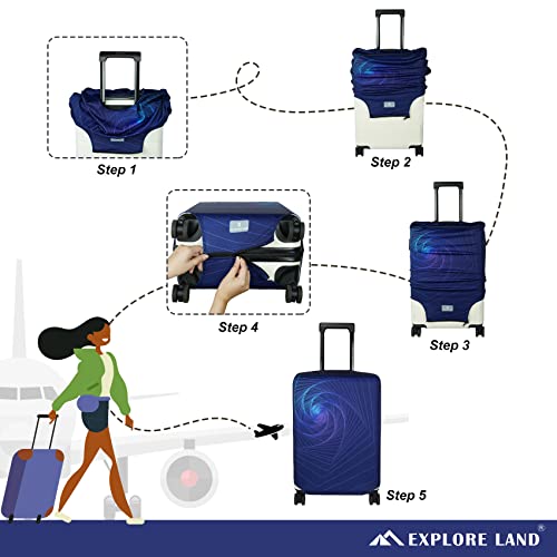 Travel Luggage Cover Fits 27 (L / Gyrotropic)
