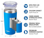 Travel Coffee Tumbler 20 oz (Powder Coated Royal Blue)