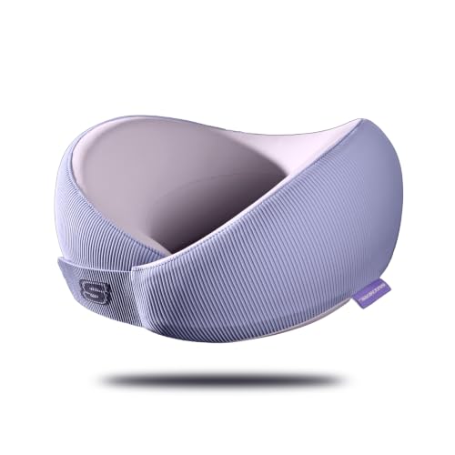 Memory Foam Neck Pillow (Purple)