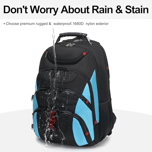 Laptop Backpack for men (17.3 / Black&sky Blue)