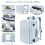 Travel Backpack for Men Women (Light-blue / Large)