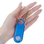 130db Personal Safety Alarm with Ultra Bright Strobe Light. Blue (Blue / Button cell)
