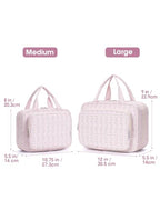 Travel Toiletry Bag for Women (Y-Pink Flower Buds / Large)