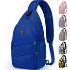 Crossbody Bags for Women Men Trendy Sling Bag Backpack Chest Bag (Medium / Royal Blue)