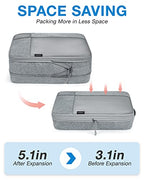 Compression Packing Cubes for Travel (01-Grey / 6 Set)