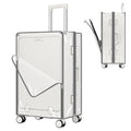 Clear Luggage Cover Protector with Front Pocket Zipper 32 Inch (32inch / 80%clear 20%grey)