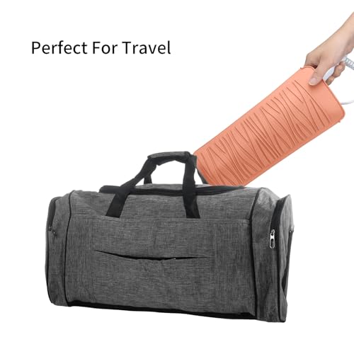 Silicone Heat Resistant Travel Mat Pouch for Straighteners (1 Pack / Coral Orange)