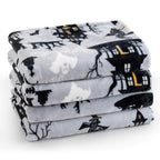 Halloween Fleece Blanket Queen (Halloween Castle / Queen(90" X 90"))