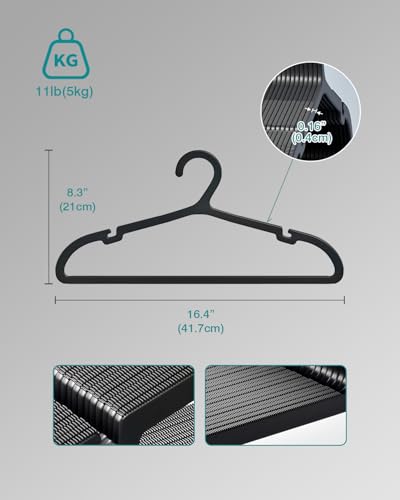 80 Pack Clothes Hangers (Black)