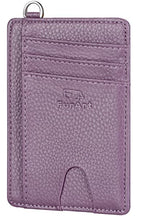 Slim Minimalist Wallet RFID Credit Card Holder for Men (small / Litchi Lavender)