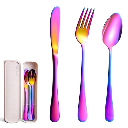 Travel Utensils with Case (Rainbow1)