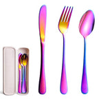 Travel Utensils with Case (Rainbow1)