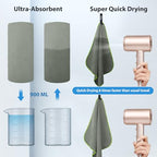 Microfiber Travel Sports Towel (Grey / L:60''x30''+16''x16'')