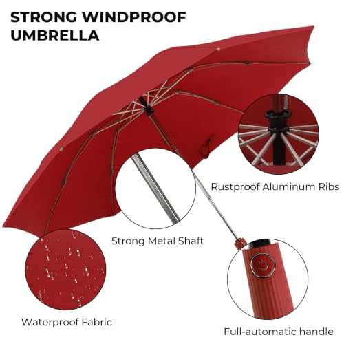 Inverted Umbrella for Rain (Wine / 46 Inch)