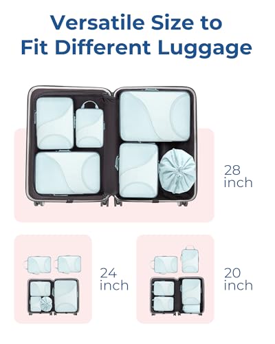 Compression Packing Cubes (Light Blue)