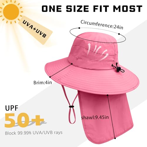 Sun Hats for Men Women (Rose Red)