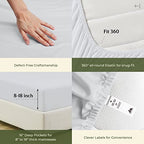 100% Egyptian Cotton Split King Sheets Sets for Adjustable Bed (Split King / 03 - Silver)