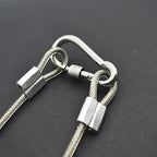 10 Pcs 5mm Wire 12 inch Vinyl Coated Stainless Steel Cable with Loops Short Wire Rope Lanyard Lock Security Chain Link for Outdoor Gates (5mm(T) x 12 in(L) 10PCS / Clear)