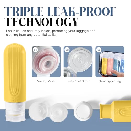Travel Bottles for Toiletries (COLORFUL)