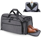 2 in 1 Garment Duffle Bags for Travel Mens Carry (Waterproof Compartment)