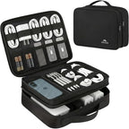 Electronics Organizer Travel Case (Antique Black / Medium)