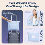 Travel Blanket & Pillow 68x42 (Ice Blue)