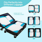 Compression Packing Cubes (Set of 4 / 4-Blue)