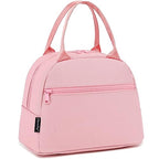 Lunch Bag Tote Bag Lunch Organizer Lunch Holder Insulated Lunch Cooler Bag for Women (Pink)