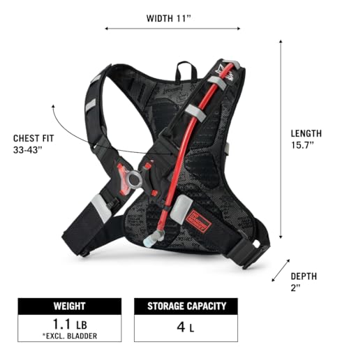 Moto Hydro 4L Hydration Pack with 2.0L (4L, Black Blue)
