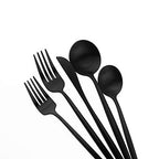 Matte Balck Silverware Set (Service for 1 / Black)
