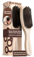Slick Back Hair Brush Boar Bristles (Beechwood)