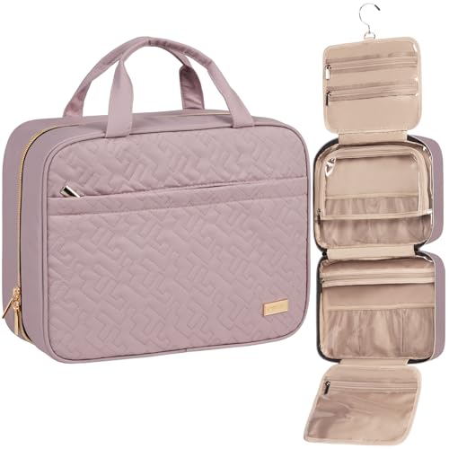 Travel Toiletry Bag for women (Large / Peach Pink)