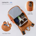 10L Small Hiking Backpack Travel Daypack Lightweight Packable Back Pack for Women Men (Orange)