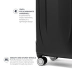Pathways 3 Hardside Checked Luggage Suitcase (Checked Medium 25 Inch / Black Knight)