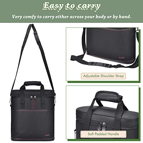 3 Bottle Wine Cooler Bag Carrier for Travel (Black)