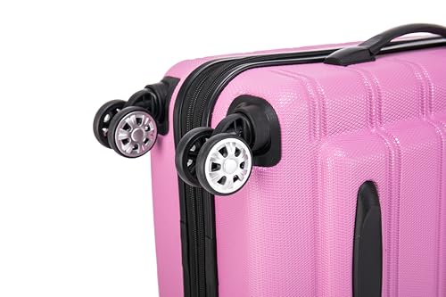 Melbourne Hardside 2 Piece Expandable Spinner Wheel Luggage Set (Pink / 2 Piece (20"/14" Tote))