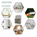 2pcs Wall Hanging Storage Bag (2pcs Grey Grid)