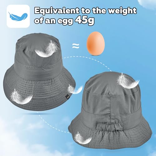 Lightweight Bucket Hat for Women Quick (One Size-Medium / Gray)
